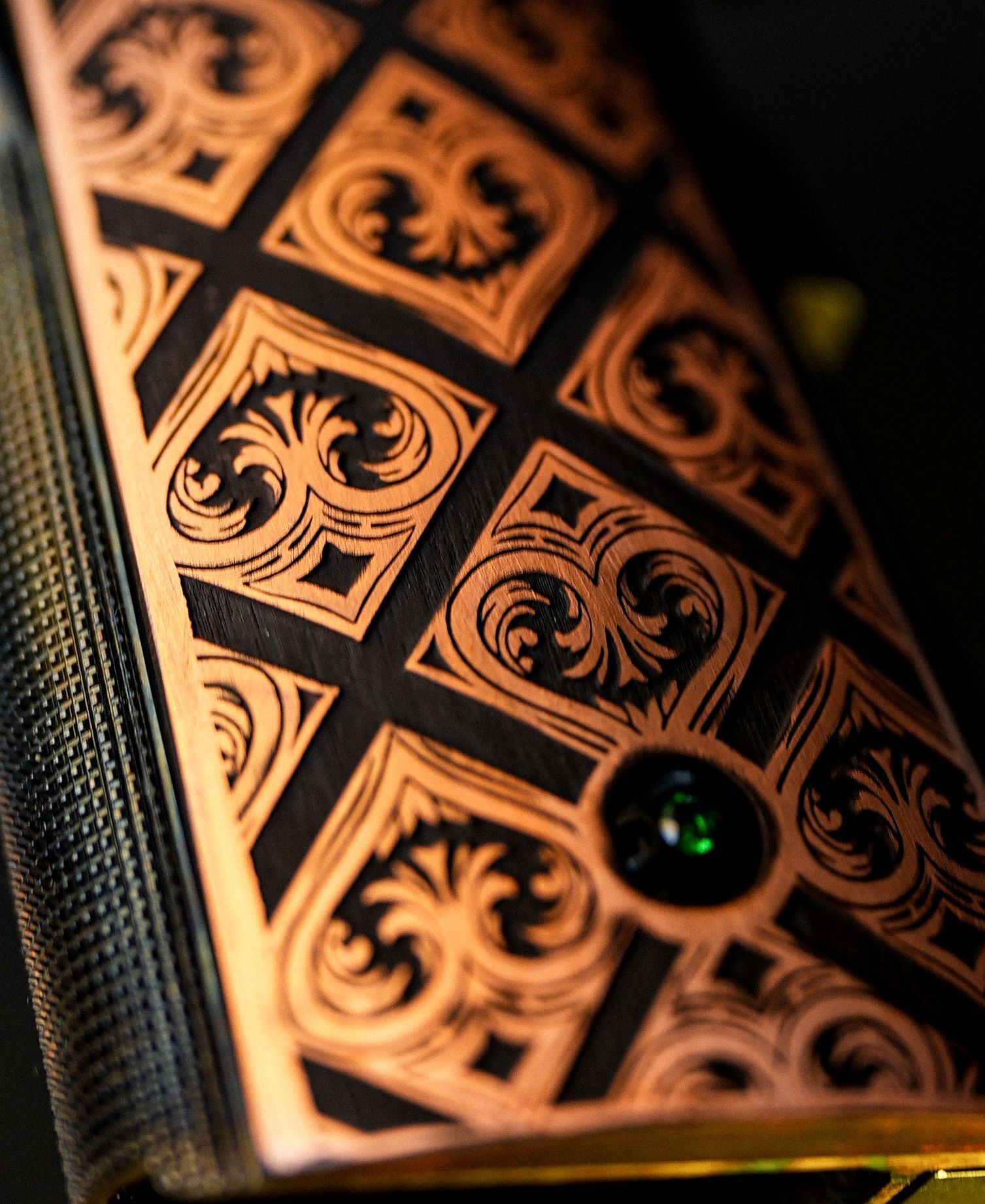 1911 Copper engraved grips Tesserae 1911 Copper Engraved Grips Tesserae pattern